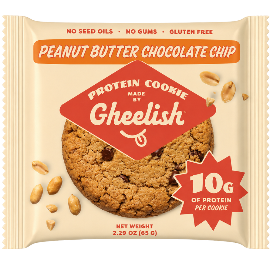 Peanut Butter Chocolate Chip protein cookie packaging
