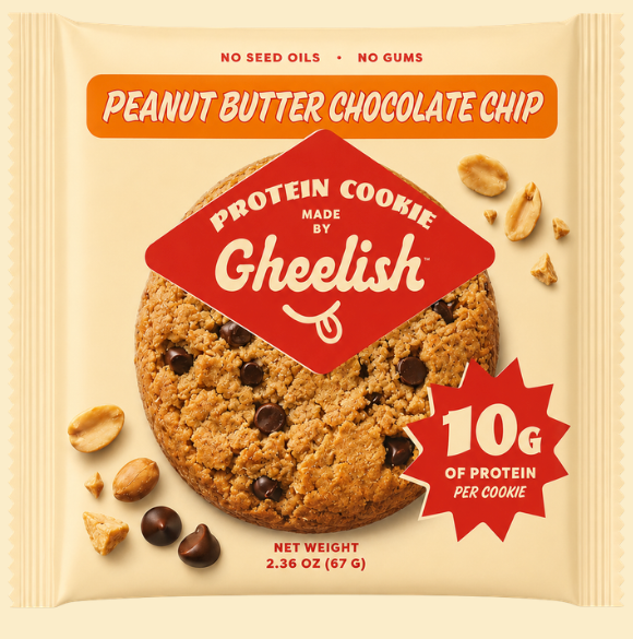Peanut Butter Chocolate Chip protein cookie package