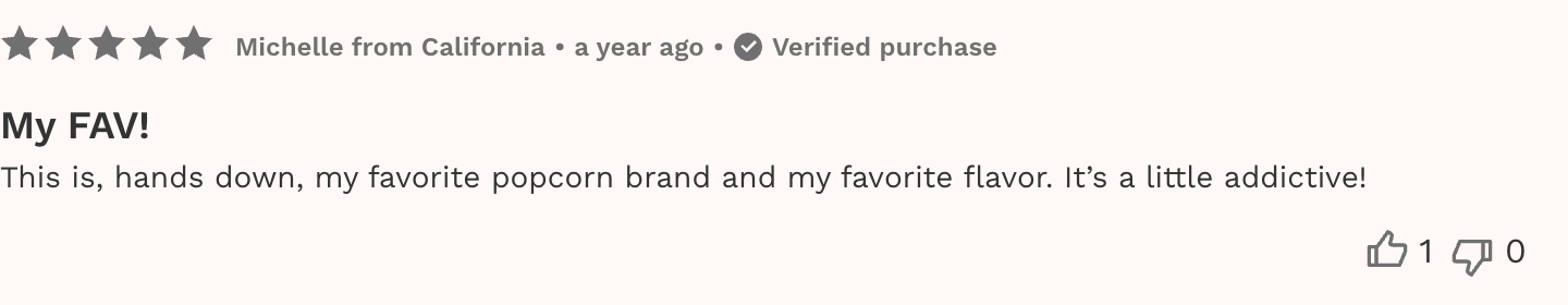 Five-star review from Michelle in California: My favorite
