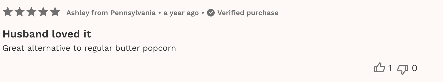 Five-star review from Ashley in Pennsylvania: Husband loved it