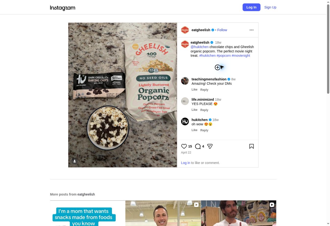 Chocolate-Crunch Movie Night shared by @eatgheelish × @hukitchen