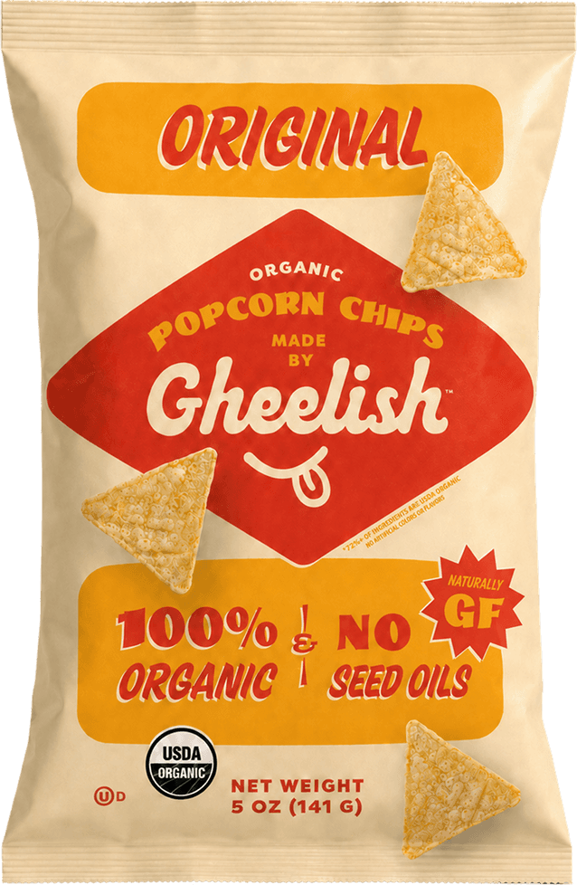 Original Gheelish organic popcorn chips