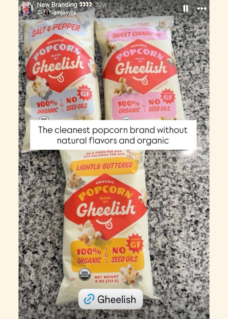 Gheelish popcorn bags featured in a customer story