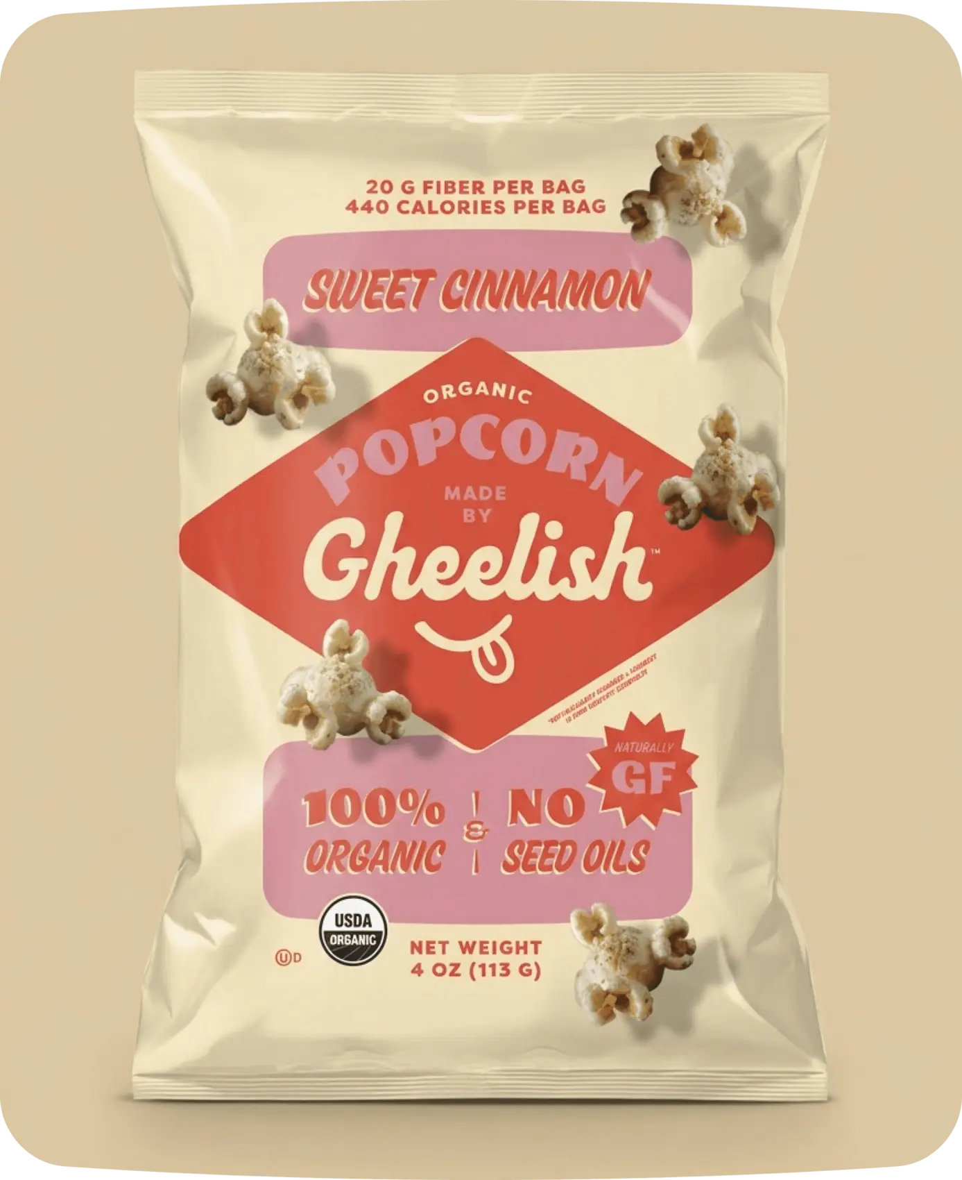 Sweet Cinnamon Organic Popcorn