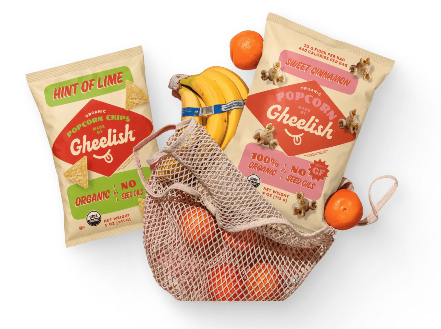 Gheelish snacks with fresh groceries